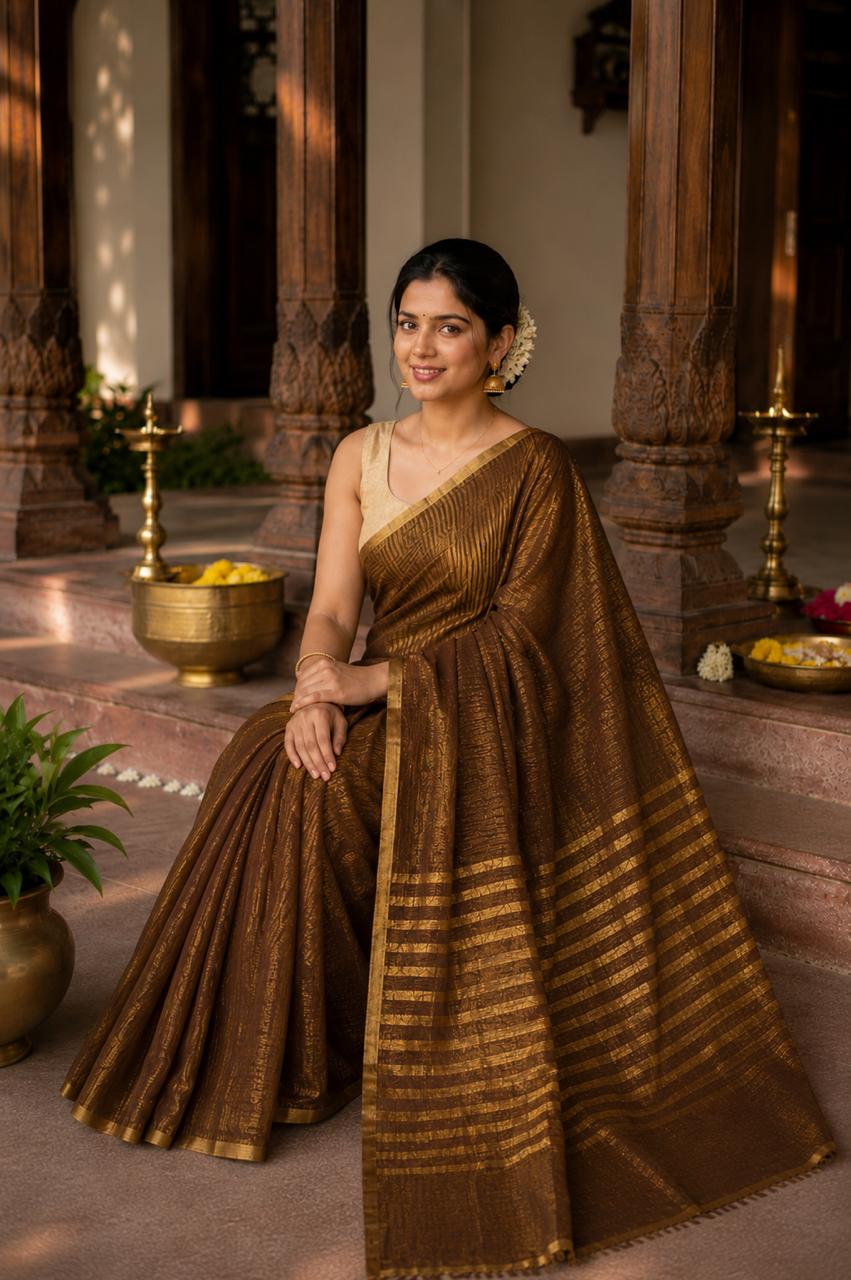 Linen Tissue Copper Gold