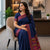 Assam Khadi Cotton Saree Navy