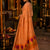 Silk Linen Jamdani Saree Orange