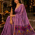 Silk Linen Jamdani Saree Mauve