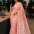 Cotton Jamdani Saree Peach