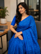 Cotton Jamdani Saree Black