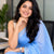 Powder Blue Pure Linen  Saree