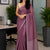 Pure Linen Saree -Mauve