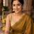 Linen Tissue Saree golden brown