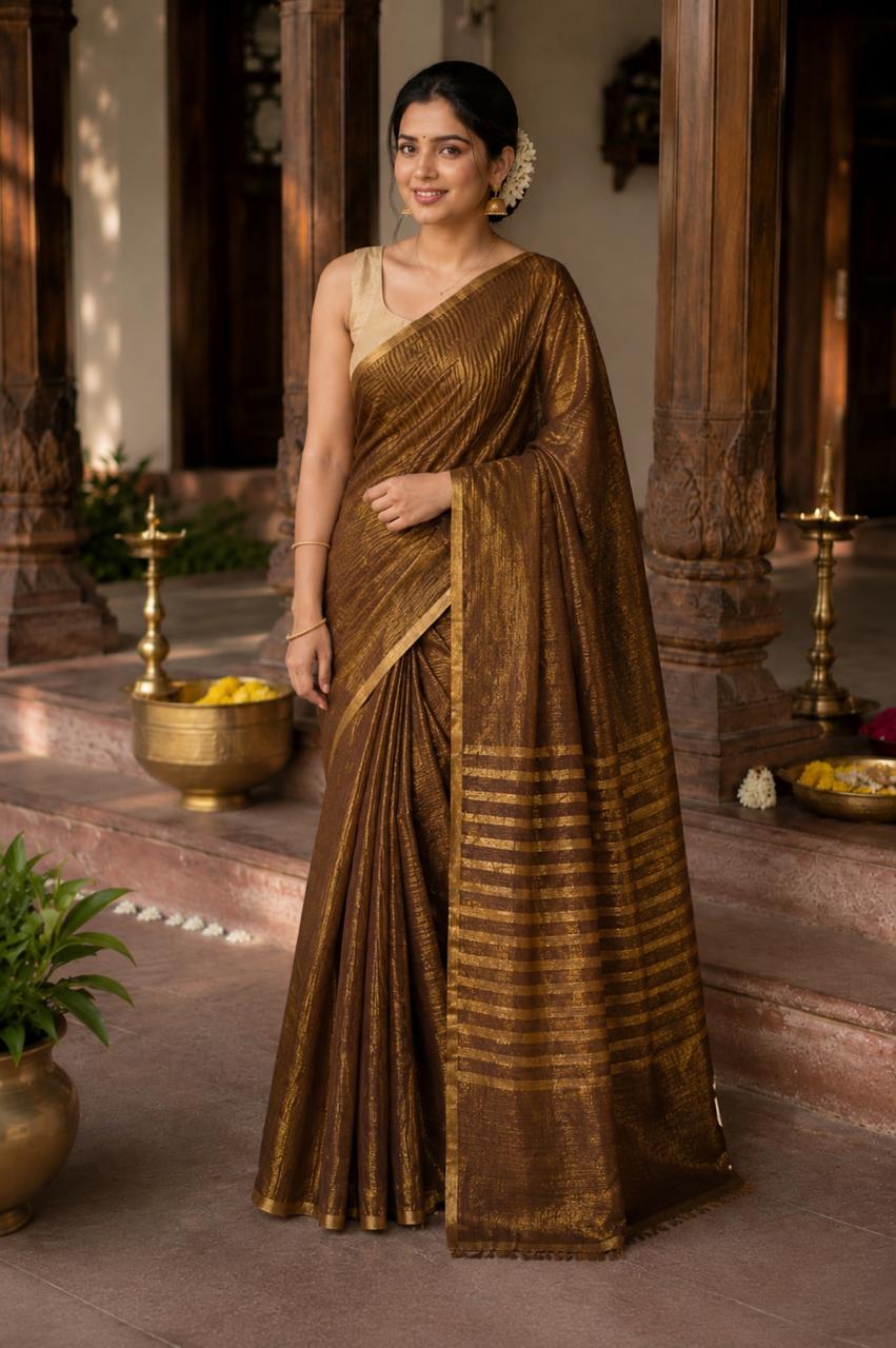 Linen Tissue Copper Gold