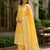 Jamdani Cotton Blend Suit Set Yellow