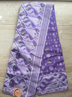 Jamdani Cotton Blend Suit Set Lavender