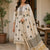 Premium Modal Silk two piece dress material set- Off White