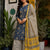 Kota Doria 3 Piece Dress Material -Blue