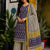 Kota Doria 3 Piece Suit Set -Purple