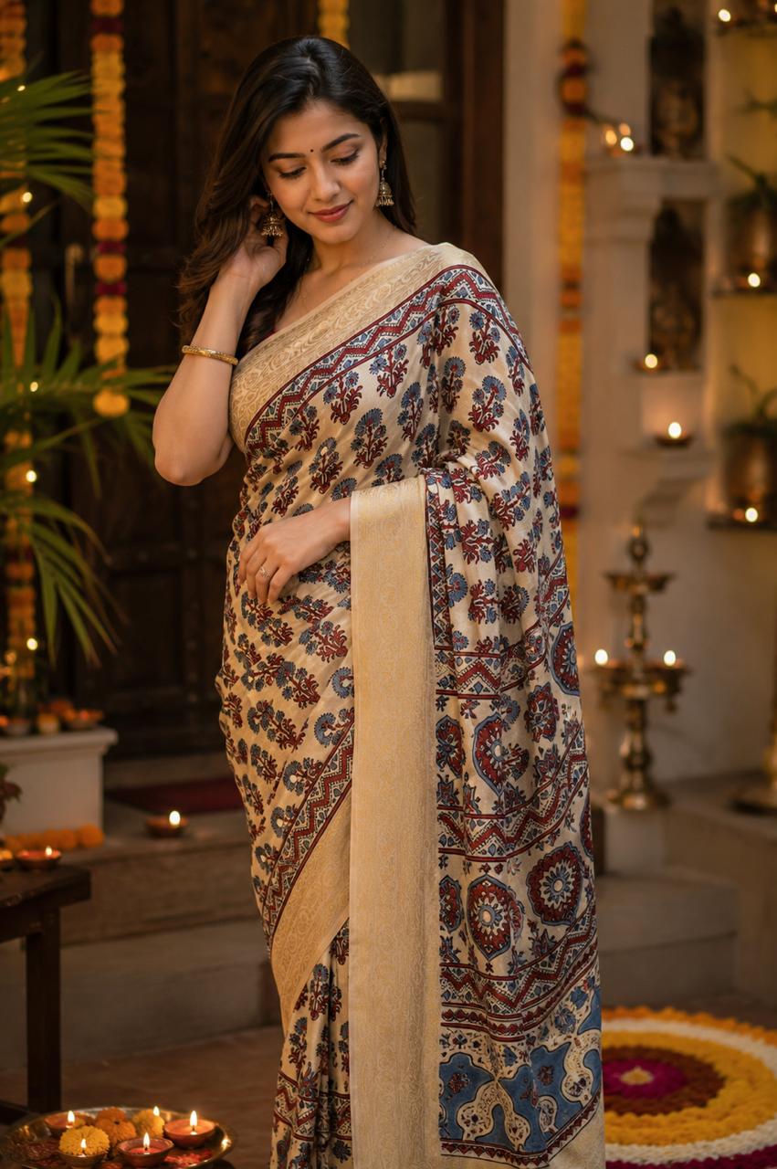 Premium Dola Silk Saree With MirrorWork