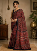 Modal Silk  Mirrorwork Saree