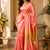Plain Modal Silk Saree -Peach