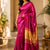 Plain Modal Silk Saree -Rani Pink